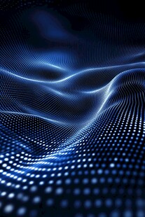 蓝色科技感波点流动背景