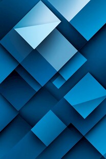 蓝色几何方块立体背景图