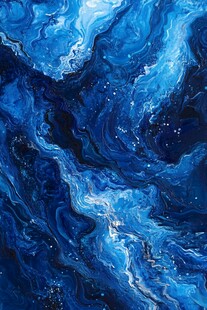 蓝色梦幻流体艺术纹理