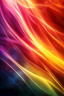 绚丽多彩流动光线背景图