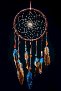 手工编织梦幻捕梦网