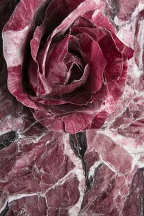 深红大理石纹理立体玫瑰