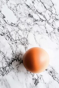 大理石上的一枚鸡蛋