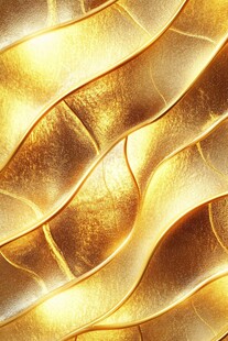 金色波浪纹理金属质感图案
