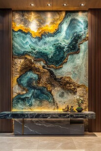 奢华玉石背景墙室内装饰