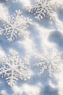 雪花特写 冬日梦幻冰晶世界