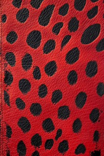 红色豹纹皮革纹理特写