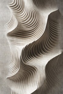 立体波纹墙面纹理设计