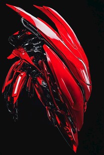 炫酷红色摩托车车身部件