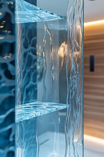 艺术玻璃隔断 独特纹理美