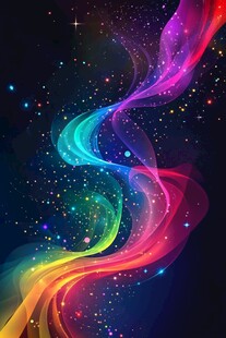 梦幻炫彩星云流动光影