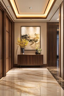 中式雅致玄关设计展示