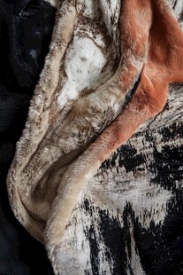 多彩毛绒织物特写