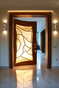 创意玻璃木门 优雅家居入口