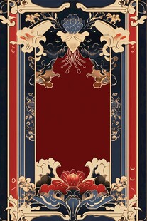 中式传统花纹边框图案