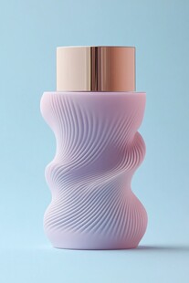 粉色波纹瓶 精致美妆容器