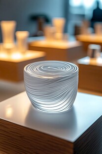 螺旋纹玻璃容器艺术展示