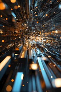 科技感未来城市空间图景