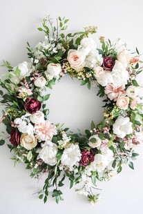 浪漫花卉花环装饰艺术
