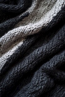 黑灰渐变针织纹理特写
