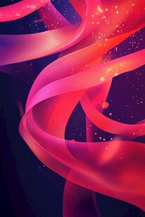 梦幻炫彩飘带背景特效