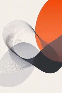 几何抽象曲线图形设计