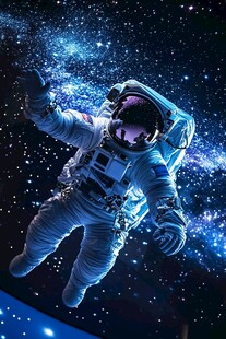 遨游太空的宇航员