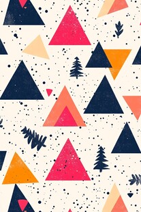 几何三角图案无缝背景图
