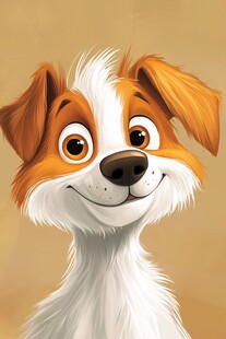 可爱萌趣的卡通小狗形象