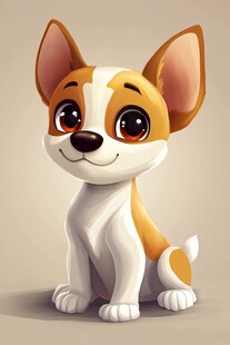 可爱卡通吉娃娃小狗形象