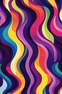 彩色波浪动感图案背景