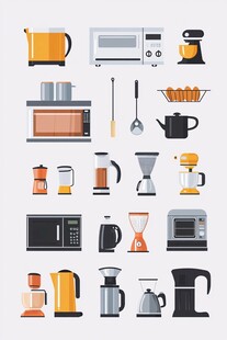 厨房电器图标集合