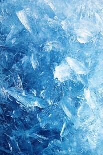 蓝色碎冰纹理特写
