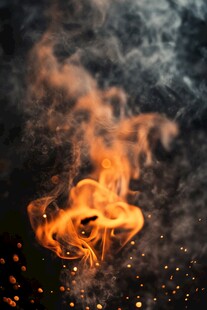 火焰与飞灰的炽热瞬间