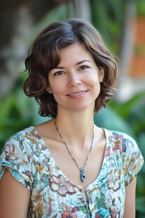 微笑的短发女士