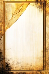 复古金边画框与轻柔帷幔