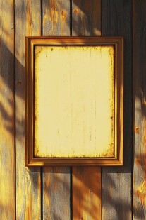 木墙上的复古相框