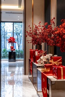 喜庆节日装饰的豪华大厅