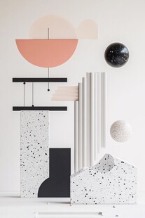 几何抽象艺术立体场景