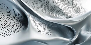 银色波纹穿孔金属质感图