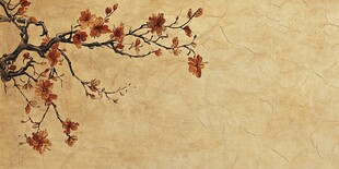 古典风花枝背景图