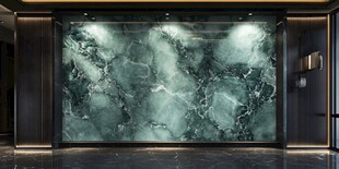 奢华绿玉石墙面装饰效果