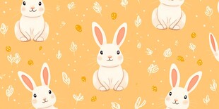可爱兔子图案背景