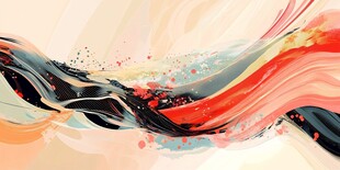 流动彩墨艺术背景图