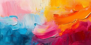 缤纷色彩抽象油画艺术