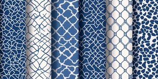 蓝白几何纹理图案集合