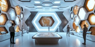 未来科幻实验室内部场景