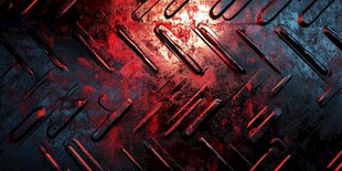 金属红黑菱纹质感背景图