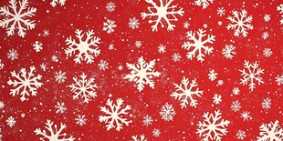 红色雪花背景圣诞图案