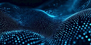 蓝色数据波浪科技感背景